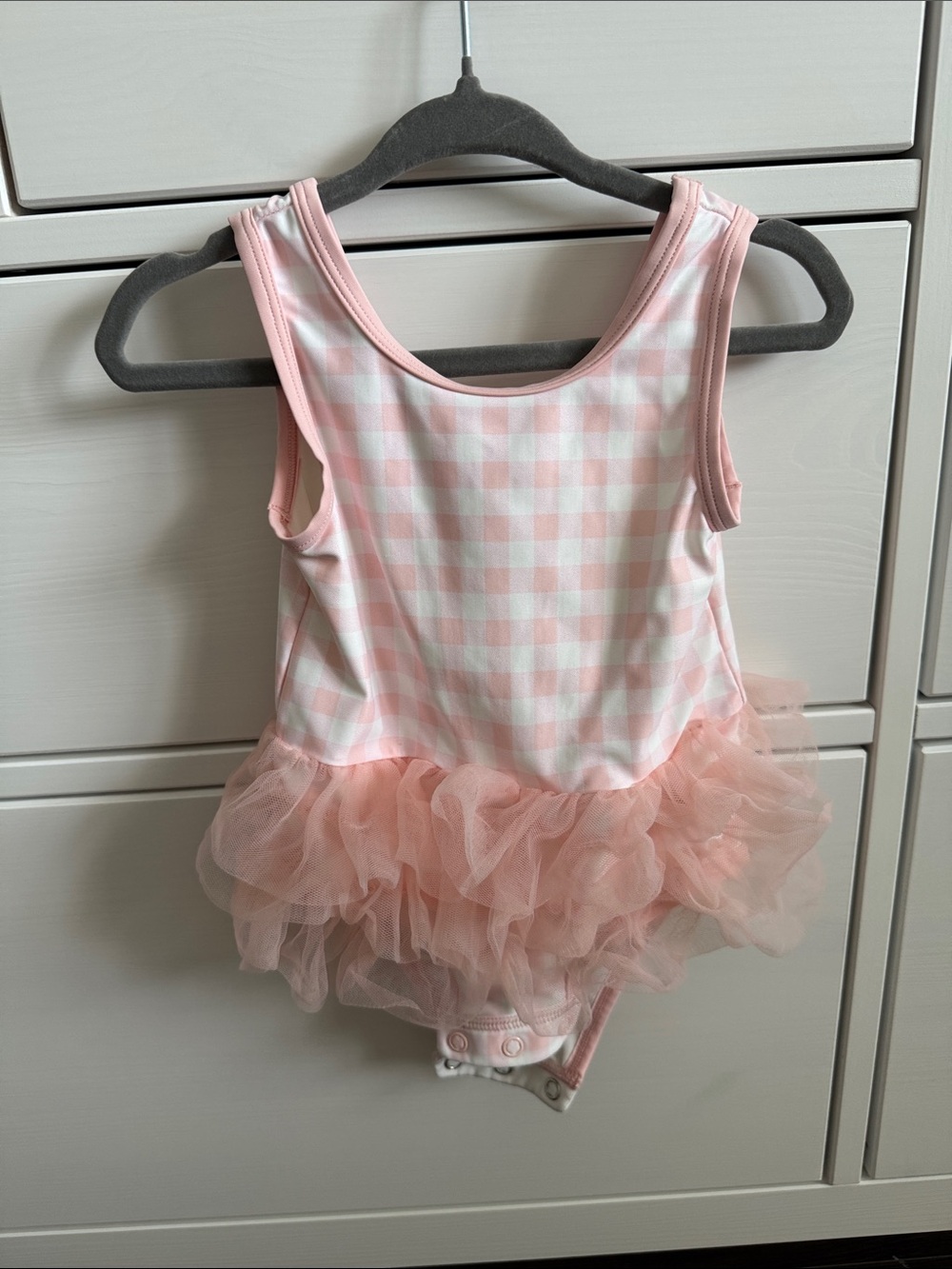Tucker + Tate Pink Gingham One-Piece Swim Tutu